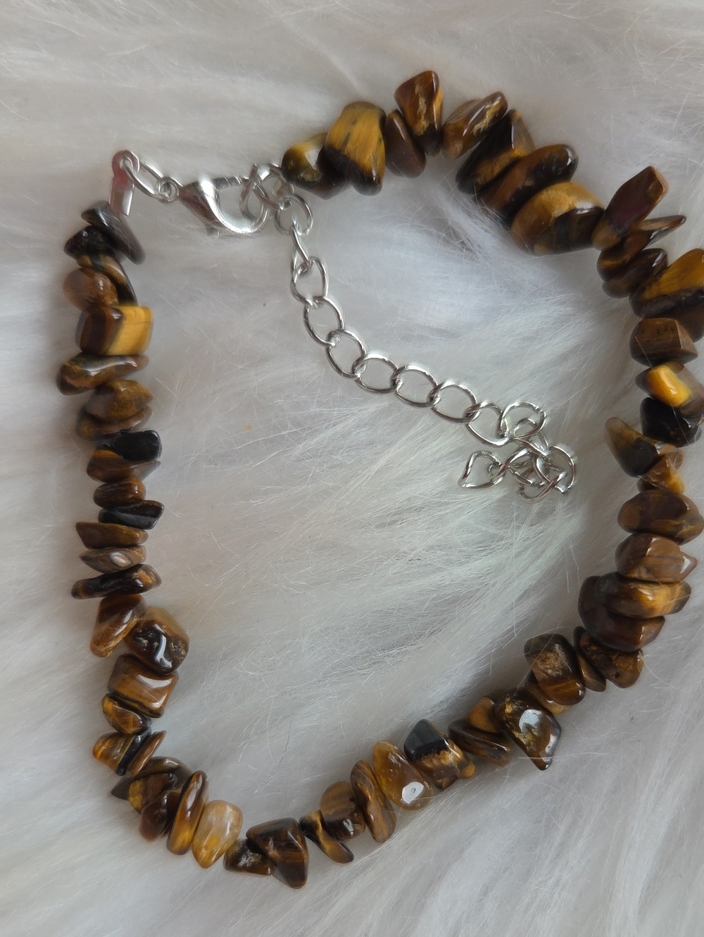 Tiger Eye Chip Bracelet Or Anklet - Brown Beaded Jewelry